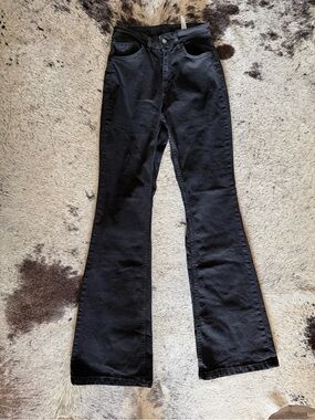SHEIN Black High-Rise Flare Jeans